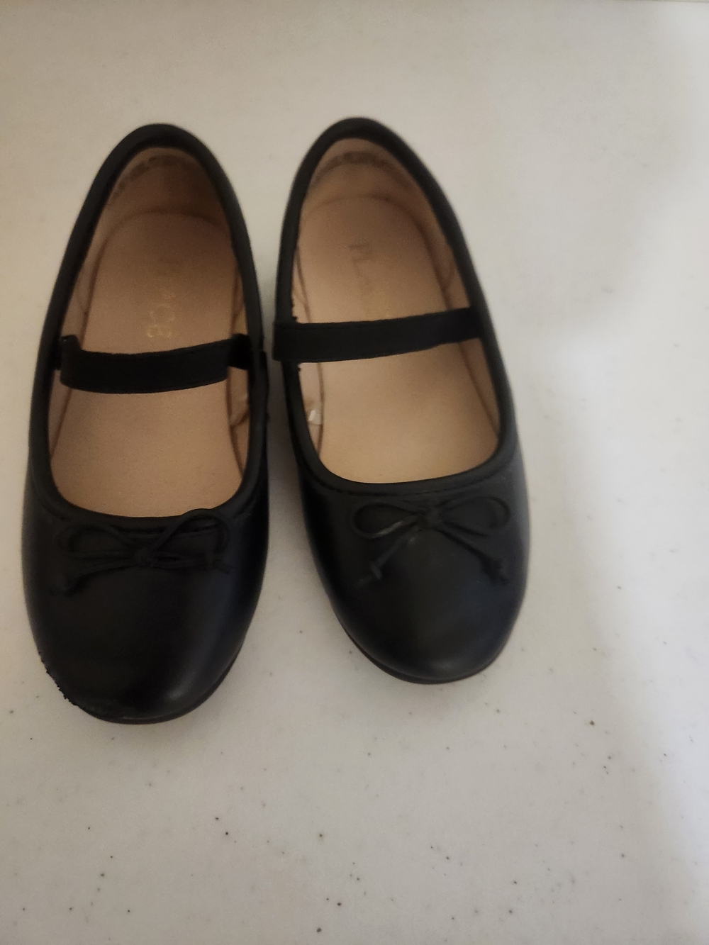 Childrens Place Size 8 Girls Black Mary Jane School Flats with Bow
